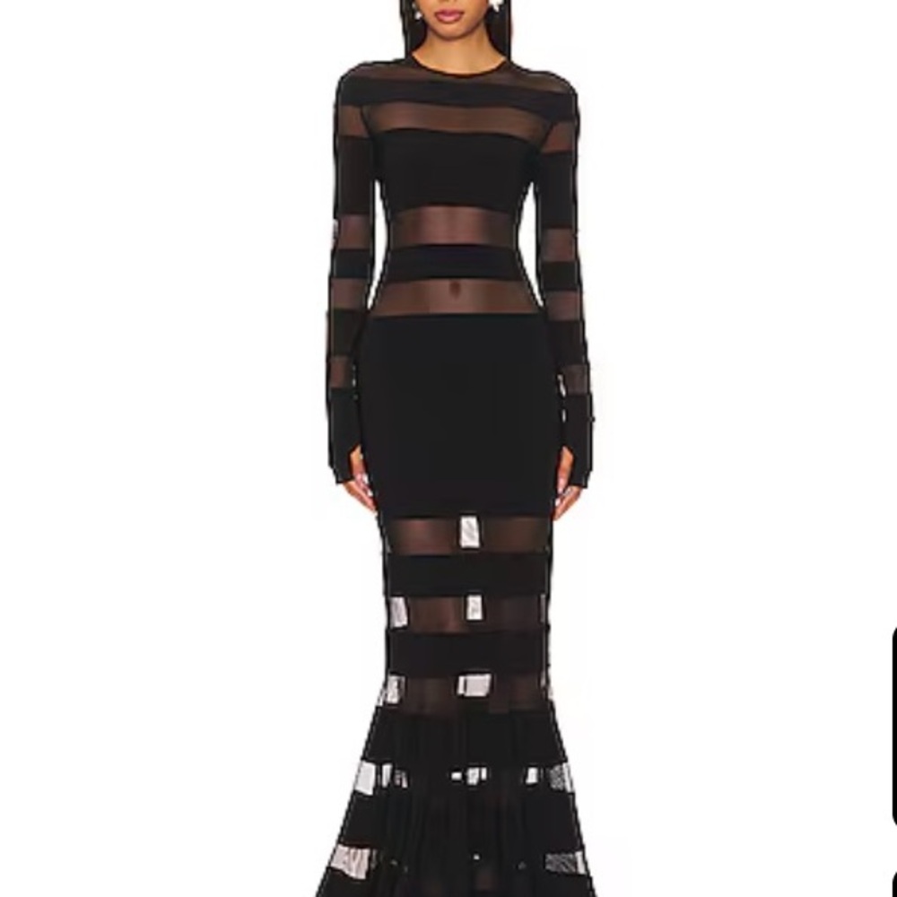 Norma Kamali Spliced Fishtail Gown